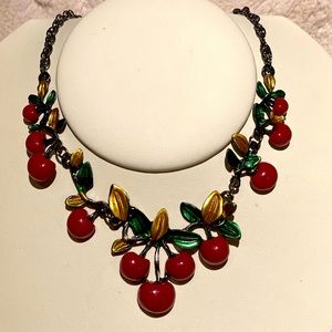 Betsey Johnson NWT Cherry garland necklace